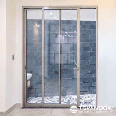 Cửa Đi Nhôm Kính Mở trượt 2 cánh